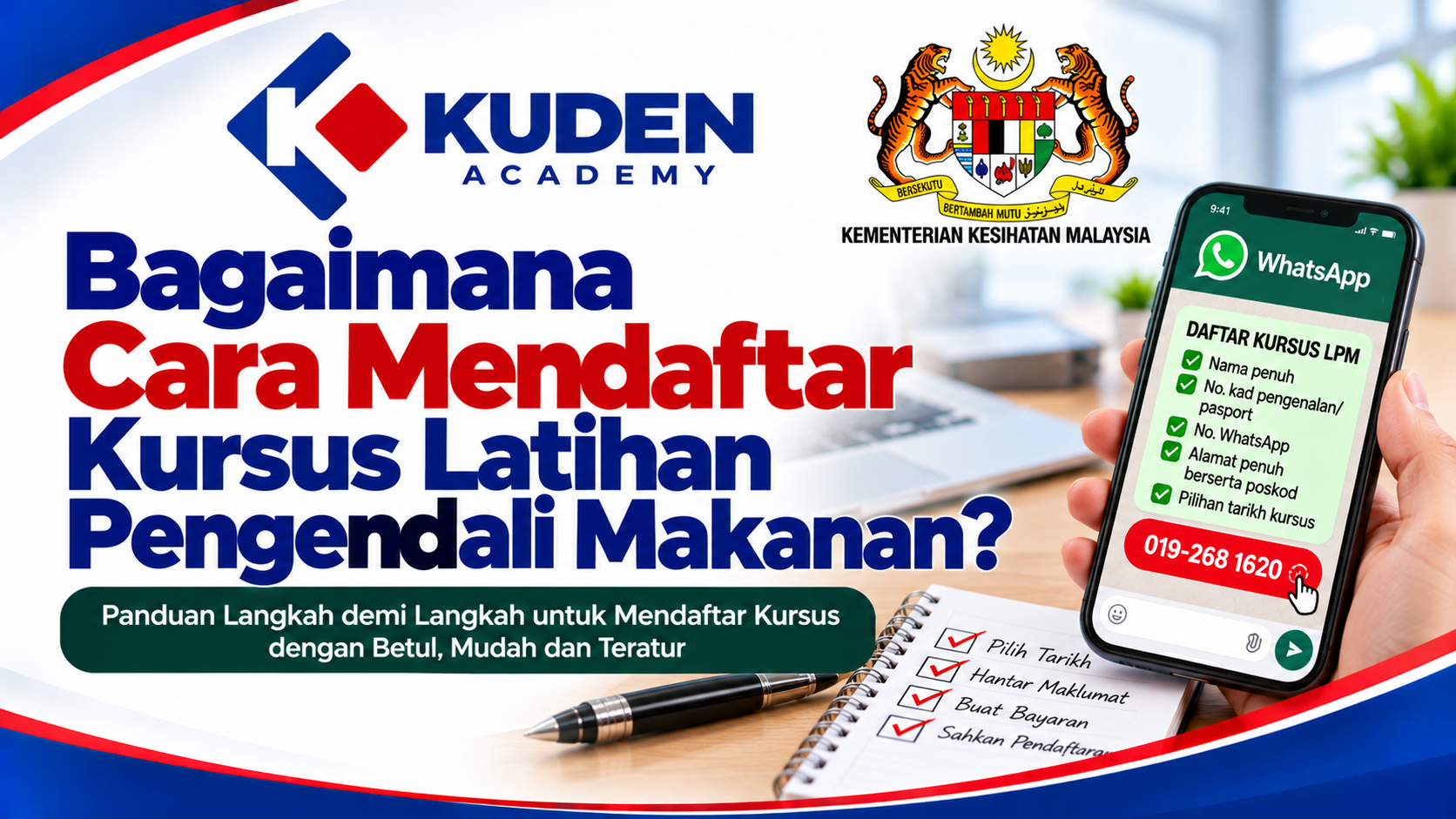 BAGAIMANA CARA MENDAFTAR KURSUS LATIHAN PENGENDALI MAKANAN?