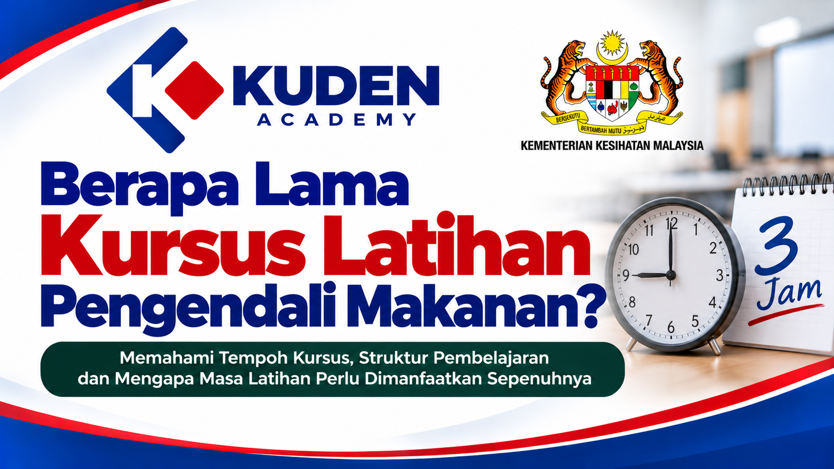 BERAPA LAMA KURSUS LATIHAN PENGENDALI MAKANAN?