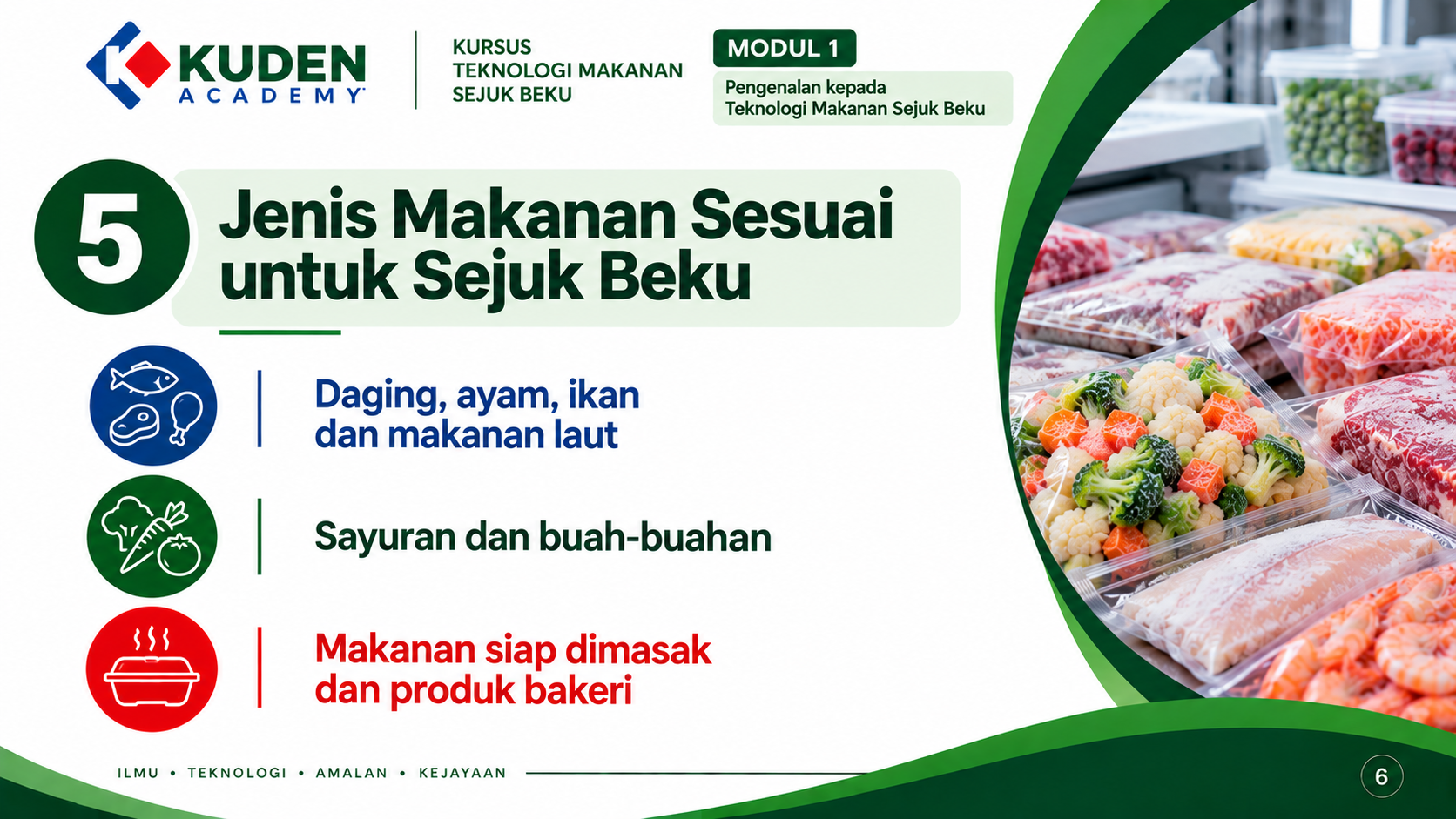 JENIS PRODUK MAKANAN SEJUK BEKU